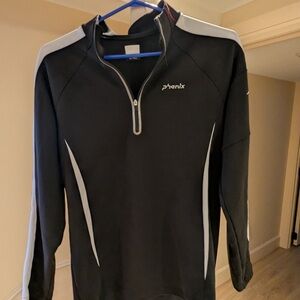 Phenix Black and White Quarter-Zip Pullover